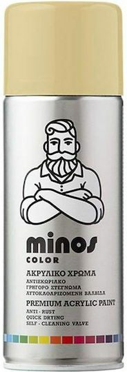 Minos Spray Spray Paint Acrylic with Shiny Effect Ivory RAL 1014 400ml