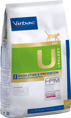 Virbac Urology 2 Dissolution & Prevention Dry Food for Cats with Sensitive Urinary with Chicken / Pork 1.5kg
