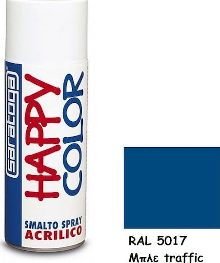 Saratoga Σπρέι Βαφής Happy Acrylic Traffic Blue RAL 5017 400ml