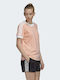 Adidas 3-Stripes Damen Sportlich T-shirt Chalk Coral