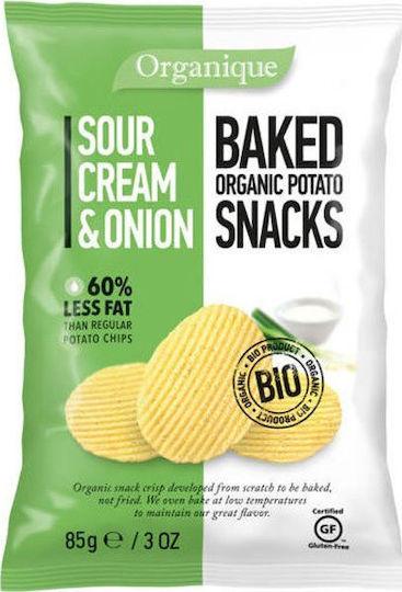 Organique Βιολογικά Chips Πατατάκι Με Σως & Κρεμμύδι με Γεύση Σως & Κρεμμύδι Χωρίς Γλουτένη 85gr