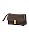 Men's leather handbag MARTA PONTI 3120631-DARK BROWN TREE