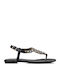 Envie Shoes Women's Flat Sandals With a strap In Black Colour