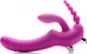 Strap U Regal Rider Strap On Vibrator Strapless Strap On με Τριπλό Dildo 22cm και Δόνηση σε Μωβ Χρώμα