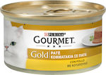 Purina Gourmet Gold Wet Food for Adult Cats In Can with Chicken Πατέ 1pc 85gr