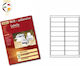 Sorex 1600 Selbstklebende A4-Etiketten 99.1x34mm