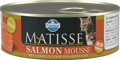 Farmina Matisse Nasses Katzenfutter für Katze in Dose mit Lachs 12x85gr 22.05.024