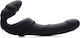 Strap U Slim Rider Strapless Strap-on Vibrator Strapless Strap On with Dildo 21.60cm with Vibration in Black Color