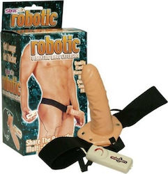 Seven Creations Robotic Harness με Dildo 15cm και Δόνηση στο χρώμα του δέρματος