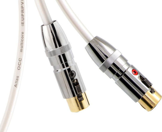 Atlas Cables Equator Cablu XLR de sex masculin - XLR de sex feminin Alb 0.75m