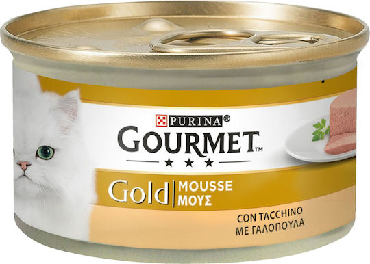 Gourmet Wet Food for Adult Cats in Cans with Turkey 6x85gr