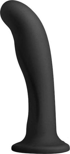 XR Strap U Heart On dildo de silicon Dildo Cu ventuză Negru 15cm