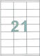 Fleks 2100 Αυτοκόλλητες Ετικέτες Α4 Ορθογώνιες 70x42.3mm