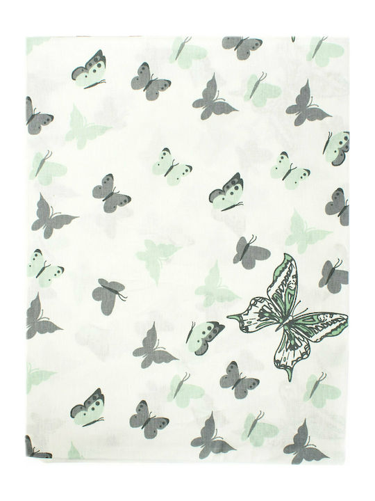 Dimcol Cotton Swaddle Blanket Butterfly Green 80x80cm 1914513607205781