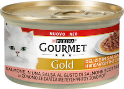 Purina Gourmet Gold Σολομός η Απόλαυση της Σάλτσας 85gr