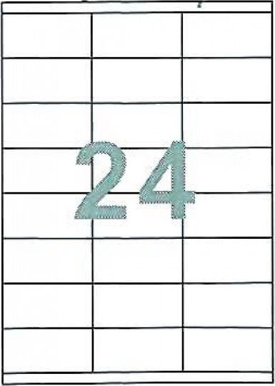 Fleks 2400 Αυτοκόλλητες Ετικέτες Α4 Ορθογώνιες 70x37mm