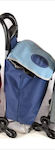 Step Ε-3415 Foldable Fabric Shopping Trolley Blue 34x33x95cm