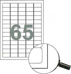 Fleks 6500 Self-Adhesive Rectangular A4 Labels 38.1x21.2mm
