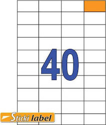 Sticki Sticki 4000 Self-Adhesive Rectangular A4 Labels 52.5x29.7mm
