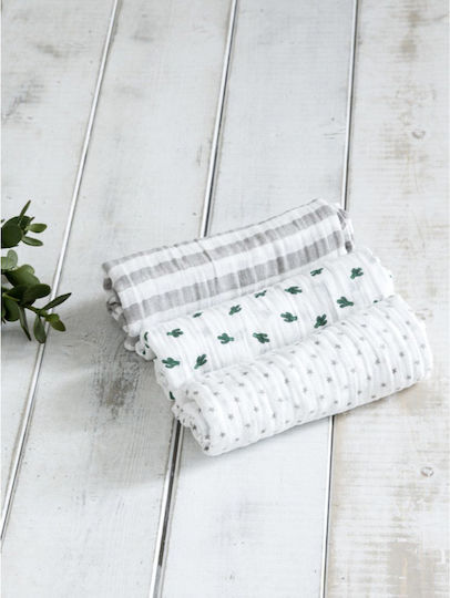 Nima Punky Kuscheldecken Weiß 120x120cm. 3Stück