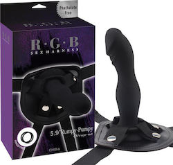Chisa Novelties Rumpy-Pumpy Strap-On Harness with Dildo 15cm in Black Color