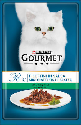 Purina Gourmet Perle Hrană umedă pentru Pisică Adultă în Pungă cu Iepure 85gr