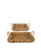 Art et Lumiere Wicker Rectangular Decorative Tray 2pcs