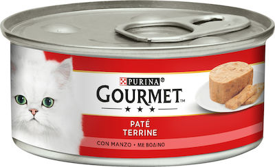 Purina Gourmet Wet Food for Adult Cats In Can with Beef Πατέ 1pc 195gr