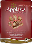 Applaws Natural Cat Food Nasses Katzenfutter für Katze in Beutel mit Shrimps und Thunfisch 70gr