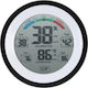 U07 Black Indoor Thermometer & Hygrometer Tabletop