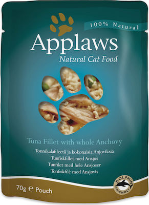 Applaws Natural Cat Food Wet Food for Adult Cats In Pouch with Tuna Φιλέτο Φακελάκι 1pc 70gr