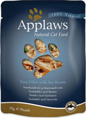 Applaws Natural Cat Food Hrana umeda pentru pisici adulte in Pungă cu Ton Felii 70gr 1buc