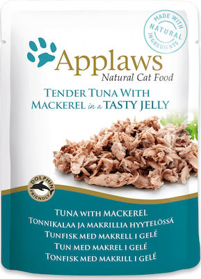 Applaws Natural Cat Food Wet Food for Adult Cats In Pouch with Tuna In Jelly Ζελές 1pc 70gr