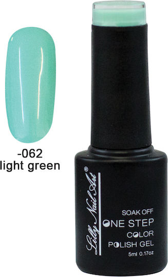 Lilly Nail Art Halb-permanenter Nagellack 062 Light Green 062 Hellgrün 5ml 1Stück