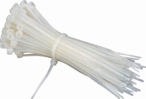 SAS Plastic Cable Ties 370mm x 3.6mm in White Colour 100pcs