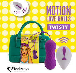 Feelztoys Remote Controlled Motion Love Balls Twisty Μωβ Feelztoys Remote Controlled Motion Love Balls Twisty Μωβ