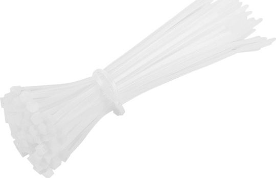 V-TAC Δεματικά Καλωδίων Πλαστικά 150mmx2.5mm σε Λευκό χρώμα (100τμχ) (11161)
