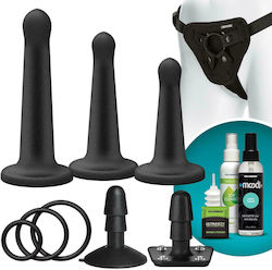 Vac U Lock Pegging Set Harness with Dildo in Black Color 3pcs