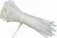 SAS Cable Ties Plastic 100mmx2.5mm In White Colour 100pcs AK-KO-003