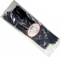 Adeleq Pack of 100pcs Black Plastic Cable Ties 330x3.6mm 19-330361