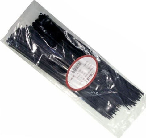 Adeleq Pack of 100pcs Black Plastic Cable Ties 292x3.6mm 19-292361