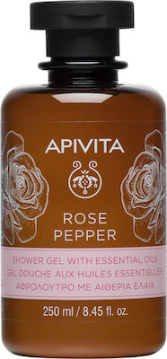 Apivita Rose Pepper Shower Gel with Essential Oils 250ml