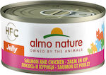 Almo Nature HFC Nasses Katzenfutter für Katze in Dose mit Huhn und Lachs 70gr