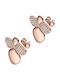 Emporio Armani Bees Collection Earrings made of Steel Gold Plated with Stones