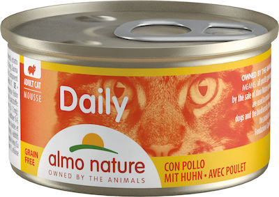 Almo Nature Daily Hrana umeda pentru pisici adulte in Poate cu Pui Mousse 85gr 1buc