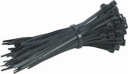 Sapiselco Pack of 100pcs Black Plastic Cable Ties 225x3.5mm