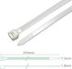 Sapiselco Кабелни Аксесоари Пластмасови 450mmx7.5mm в Бял Цвят 100 бр