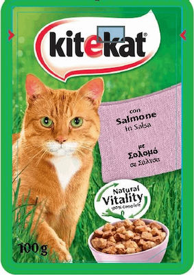 Kitekat Φακελάκι Wet Food for Adult Cats In Pouch with Salmon 1pc 100gr