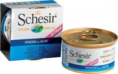 Schesir Nature for Cat Kitten Wet Food for Young Cats in Cans with Tuna 85gr