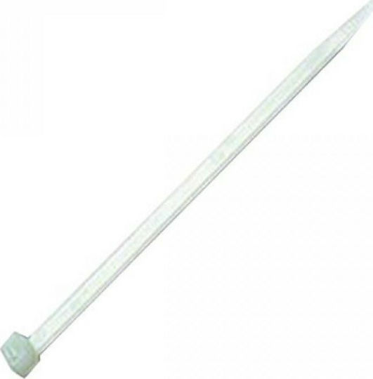 Com Δεματικά Καλωδίων Πλαστικά 300mmx3.6mm σε Λευκό χρώμα (100τμχ) (05.008)